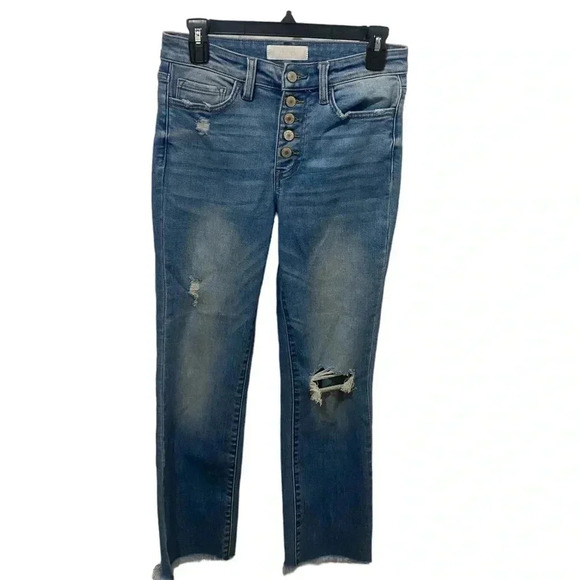 Vervet Casa Bella Distressed Raw Hem Jeans Size 26 - Picture 2 of 6